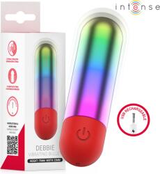 Intense, Intense Fun Toys INTENS Debbie Rainbow - Mini Vibrator Reîncărcabil cu 10 Moduri Waterproof, Curcubeu Vibrator
