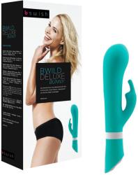 B Swish - Bwild Deluxe Bunny, Vibrator Rabbit cu 2 Motoare și 6 Funcții, Silicon Hipoalergenic, Verde Vibrator