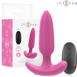 Intense, Intense Anal Toys Intens - Plug Anal Ross 10 Vibrații Roz Cu Telecomandă