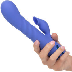 CalExotics - L. A. Love, Vibrator Thrusting cu Sucțiune și Vibrație, Albastru Vibrator