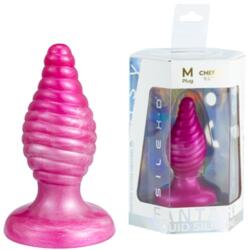SilexD - Diamond, Plug Anal Fantasy Termoreactiv din Silicon Lichid, Roz, 9.2 cm