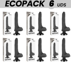 Basecock - Dildo Vibrant Realist 2 în 1, Negru, 18.5 cm Dildo