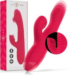 Intense INTENSE - Dua, Vibrator Multifuncțional cu Thrusting, Pulsații și Limbă, Roșu Vibrator