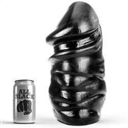 All Black - Dildo Anal Solid Fără Testicule, PVC, 33 cm, Negru Dildo
