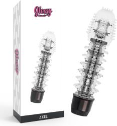 Glossy - Axel, Vibrator Jelly cu Vibrații Multi-Viteză, 14 cm, Negru Vibrator