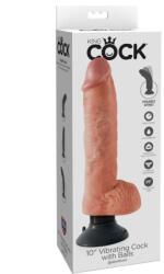 King Cock, Pipedreams King Cock - Penis Vibrant De 25.5 Cm Cu Bile Carne Dildo