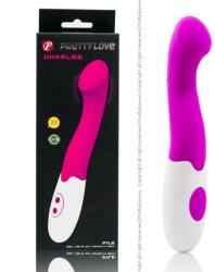 Pretty Love PRETTY LOVE - Flirtation Charles, Vibrator Ergonomic cu 30 Impulsuri, Silicon FDA, Lila/Alb Vibrator