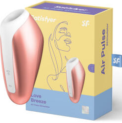 SATISFYER, SATISFYER AIR PULSE SATISFYER - Love Breeze, Stimulator Clitoridian Air Pulse cu 11 Funcții, Copper Vibrator