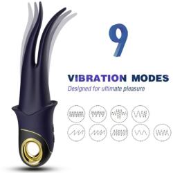 Armony ARMONY - Vibrator Dublu cu Două Limbi Simulate, Albastru Vibrator