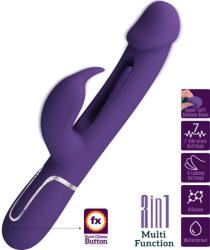 High Tech, Pretty Love Pretty Love - Vibrator Multifuncțional Kampas Rabbit 3 în 1 Cu Limbă Violet Vibrator