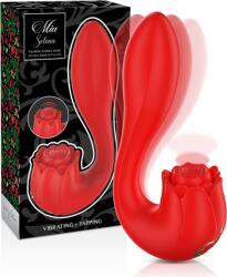 Mia - Selena Stimulator Vibrant + Tapotare Roșu Vibrator
