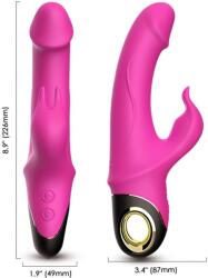Armony ARMONY - Meteor, Vibrator Rabbit cu Inel pentru Deget și Motoare Separate, Fucsia Vibrator