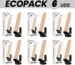 Basecock - Dildo Vibrant Realist cu Telecomandă, Natural, 21 cm Dildo