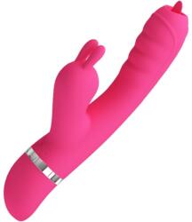 Pretty Love PRETTY LOVE - Phoenix, Vibrator Rabbit cu Tapping și Limbă, 7 Moduri, Roz Vibrator