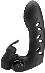 FUN TOYS, PRETTY LOVE PRETTY LOVE - Vance, Vibrator Rabbit pentru Deget cu 2 Motoare și 10 Funcții, Silicon, Negru Vibrator