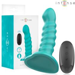 Intense Intense Buffy - Vibrator spirală mărimea S cu telecomandă și 10 niveluri de vibrație, albastru-verzui Vibrator