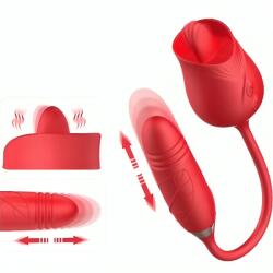 Armony, Armony Stimulators ARMONY - Delight Flower, Vibrator cu Limbă Vibrantă și Mișcare Pulsatilă, Roșu Vibrator