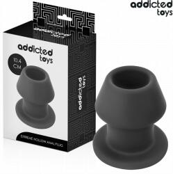 Addicted Toys - Extreme Hollow Plug Anal Gol Size L, Silicon Medical, 10.4 cm