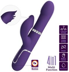 High Tech, Pretty Love Pretty Love - Vibrator Zalin Rabbit Cu Perle 4 în 1 Purpurie Vibrator