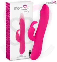 Moressa - Molly, Vibrator Rabbit cu 7 Moduri Vibrație și 7 Moduri Impuls, LED, Silicon Medical Vibrator