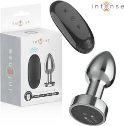 INTENSE, INTENSE ANAL TOYS INTENSE - Plug Anal Vibrant Small din Aluminiu cu Telecomandă și 10 Moduri, Termoreactiv, 7.4 cm
