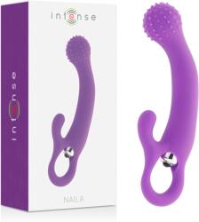 Intense INTENSE - Naila, Vibrator Rabbit cu Proeminențe și Stimulator Clitoridian, Lila Vibrator