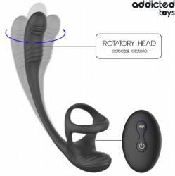 Addicted Toys - Plug Anal Vibrant cu Mișcare 360° pentru Prostată și Stimulator Testicule