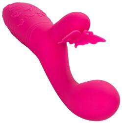CalExotics - Butterfly Kiss Flutter, Stimulator cu Fluture și Motor Dual, 10 Funcții, Roz