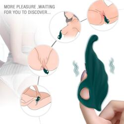 ARMONY, ARMONY STIMULATORS ARMONY - Vibrator pentru Deget cu Bandă Ajustabilă, Verde Vibrator