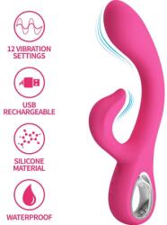 Pretty Love Pretty Love Fritz Pink - Vibrator Rabbit cu 12 Moduri de Vibrație, Reîncărcabil USB Vibrator