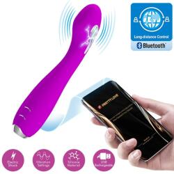 APP SERIES, PRETTY LOVE PRETTY LOVE - Hector, Vibrator cu E-Stim, 12+5 Funcții și Aplicație Mobilă, Silicon, Violet Vibrator