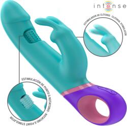 Intense INTENSE - Monica, Vibrator Rabbit cu Stimulator Rotativ pentru G-Spot, Albastru Vibrator