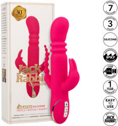 CalExotics - Jack Fantasy Vibrator Rabbit Triplu încălzit Pink Vibrator