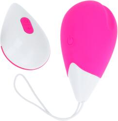 OHMAMA, OHMAMA STIMULATING OHMAMA - Ou Vibrant Texturat cu Telecomandă și 10 Moduri, Silicon, 6.5 cm, Roz/Alb