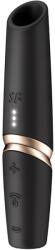 SATISFYER, SATISFYER AIR PULSE SATISFYER - Perfect Kiss Wave, Stimulator Clitoridian cu Unde de Aer, Negru/Auriu Vibrator
