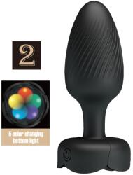 Anal Toys, Pretty Love Pretty Love - Plug Anal Varian Cu Lumină Led Negru 10.8 Cm