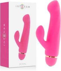 Intense INTENSE - Boral, Vibrator Rabbit cu Stimulator Clitoridian și 20 Moduri, Roz Vibrator