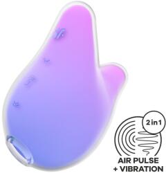 SATISFYER, SATISFYER AIR PULSE Satisfyer Mermaid Vibes Violet & Pink - Stimulator cu Puls de Aer și Vibrații, Reîncărcabil USB Vibrator