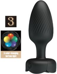 Anal Toys, Pretty Love Pretty Love - Plug Anal Osborn Cu Lumină Led Negru 9.8 Cm