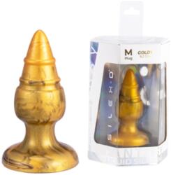 SilexD - Diamond, Plug Anal Fantasy Termoreactiv din Silicon Lichid, Auriu, 9.2 cm