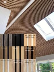Perfect Acoustic FREJA Plafon hangszigetelés panelekkel 240x60x2, 2cm - Egyedi méretre is levágjuk - Black Oak fekete filc hátlappal