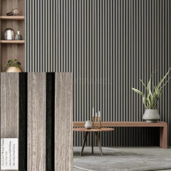 Perfect Acoustic FREJA Akusztikus panel falburkolat 100x60x2, 2cm. Grey oak - Egyedi méretre is levágjuk - 200x60x2, 2cm , Grey Oak