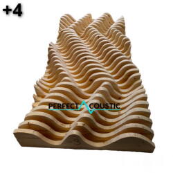 Perfect Acoustic Parametrikus diffúzor 120x60x14cm- 4 minta - 120x60x13cm Csomagolva, szállítással