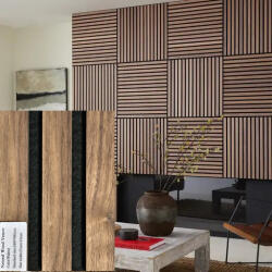 Perfect Acoustic FREJA Fa akusztikai falpanel 100x60x2, 2cm. Walnut - Egyedi méretre is levágjuk - 200x60x2, 2cm , White Oak