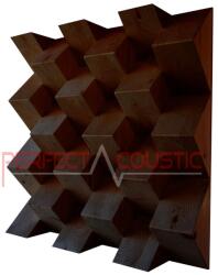 Perfect Acoustic Piramis diffúzor 70x70x11cm - 1db 60x60x11cm Csomagolva, szállítással. , sötét tölgy