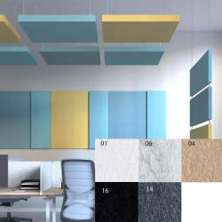 Perfect Acoustic Bilnora extra sűrű vízszintes mennyezeti panel 100x50x2, 5cm - 14 sötét szűrke