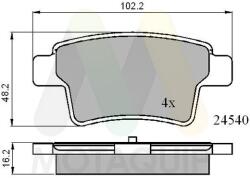 MOTAQUIP Set placute frana MOTAQUIP LVXL1374 (LVXL1374)