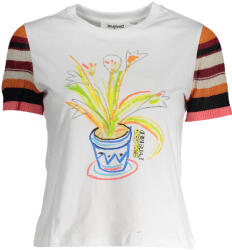 DESIGUAL Rövid Ujjú Női Fehér Póló - globaltrends - 12 990 Ft