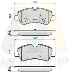 MOTAQUIP set placute frana, frana disc MOTAQUIP LVXL1745 (LVXL1745)