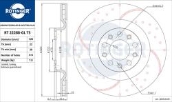 ROTINGER Disc frana ROTINGER GRAPHITE DRILLED & SLOTTED PLUS RT 22288-GL T5 (RT 22288-GL T5)